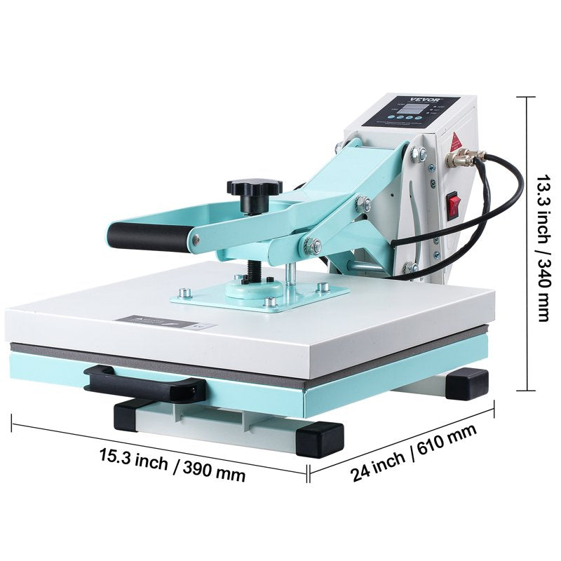 15x15 Inch Digital Heat Press Machine for T-Shirts & Crafts - Safe & Easy