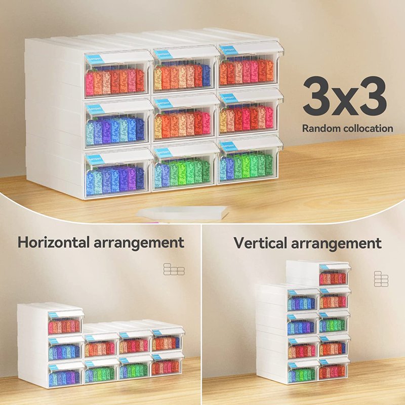 Diamond Painting Bead Storage Organizer with Multiple Drawers | Craft Supply Box