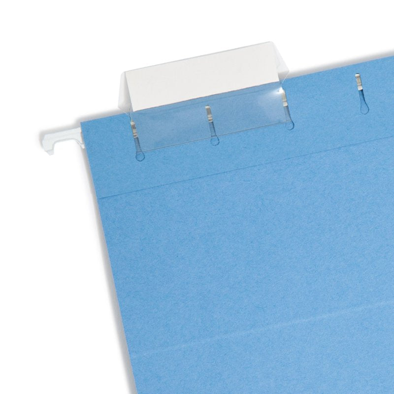 Hanging File Folder with Tab - 1/5-Cut Adjustable Label - Letter Size, Blue, Pack of 25