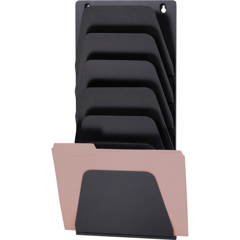 Wall File Holder with 7 Compartments - Office Desk Organizer