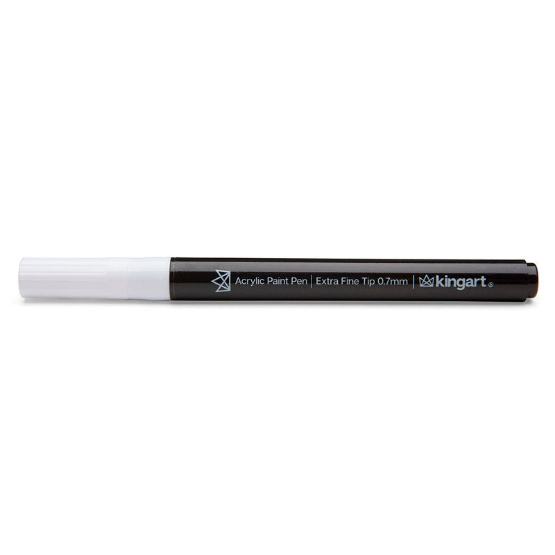 Extra Fine Point Acrylic Paint Markers Set of 6 – Black & White Art Pens for Surfaces