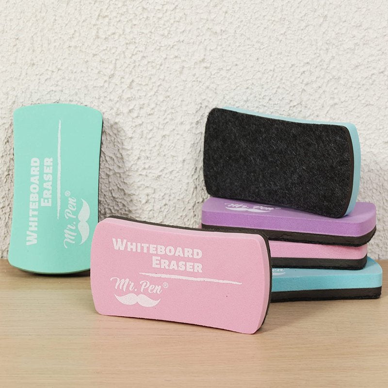 Magnetic White Board Erasers 8 Pack - Pastel Colors, Office & School Supplies