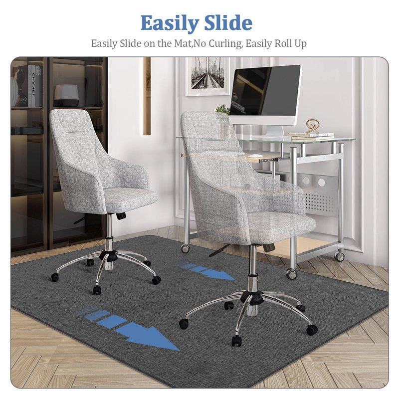 Office Chair Mat for Hardwood Floors 55x35 Inch Non-Slip Floor Protector