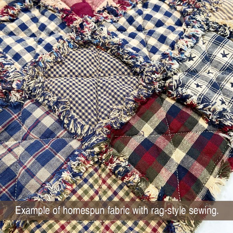 Cotton Homespun Plaid Fabric by the Yard - Heritage Navy Blue 2