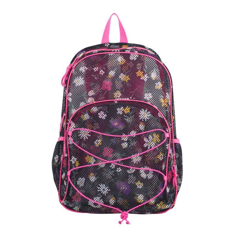 Unisex Mesh Bungee Backpack with Padded Shoulder Straps - Multiple Colors