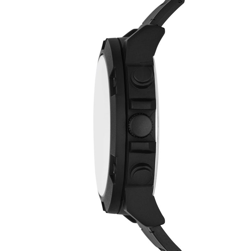 Men's Matte Black Watch & Stackable Bracelets Gift Set - Modern Style