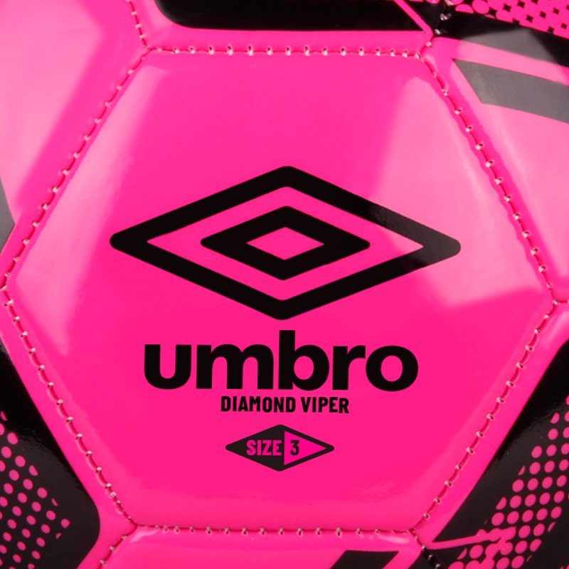 (4 Pack) Umbro Diamond Viper Soccer Ball Size 3 – Pink | For Practice & Youth (Ages 4-9)