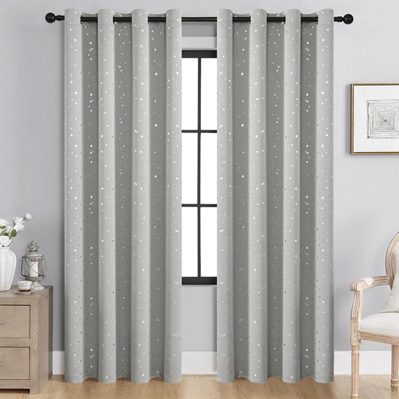 Blackout Insulated Curtains for Bedroom & Living Room - Noise Reduction, Energy Saving, Room Darkening Grommet Panels, 52x63 Inch