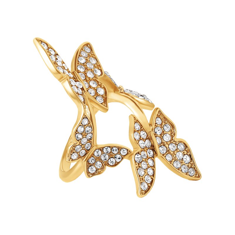 Adjustable Rhinestone Butterfly Ring for Women - Jessica Simpson Jewelry