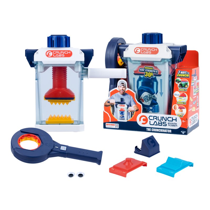 Kids Hydraulic Crush & Smash Toy Set with Interchangeable Plates - Fun Science Experiment