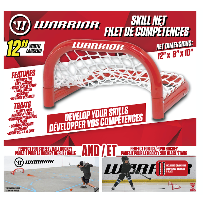 Hockey Skill Training Net - 12x10x6 Inch Portable Practice Target