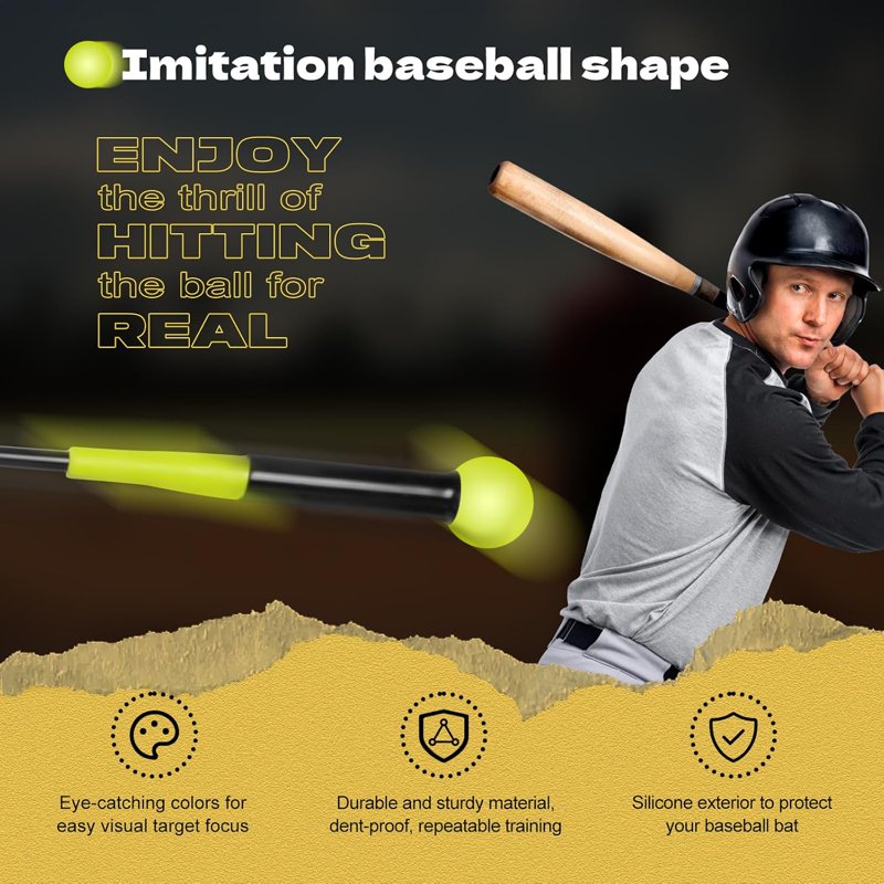 Baseball Softball Swing Trainer with Adjustable Height & Elasticity Bands - All Ages Training Equipment