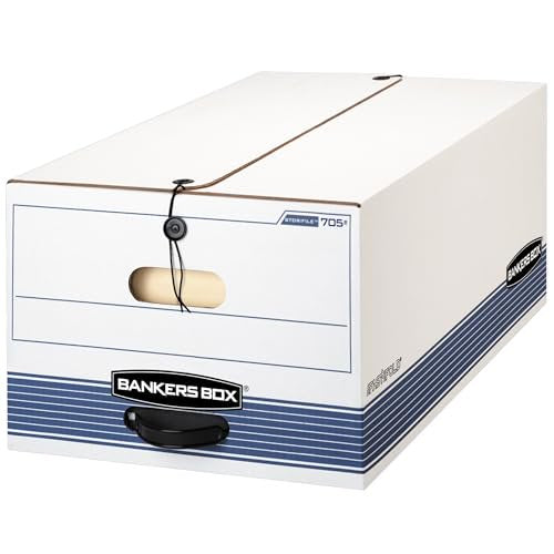 Medium-Duty File Storage Box with String & Button Closure - Legal Size