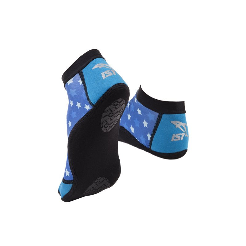 IST Low Cut Beach Socks / Water Shoes Blue Stars XL