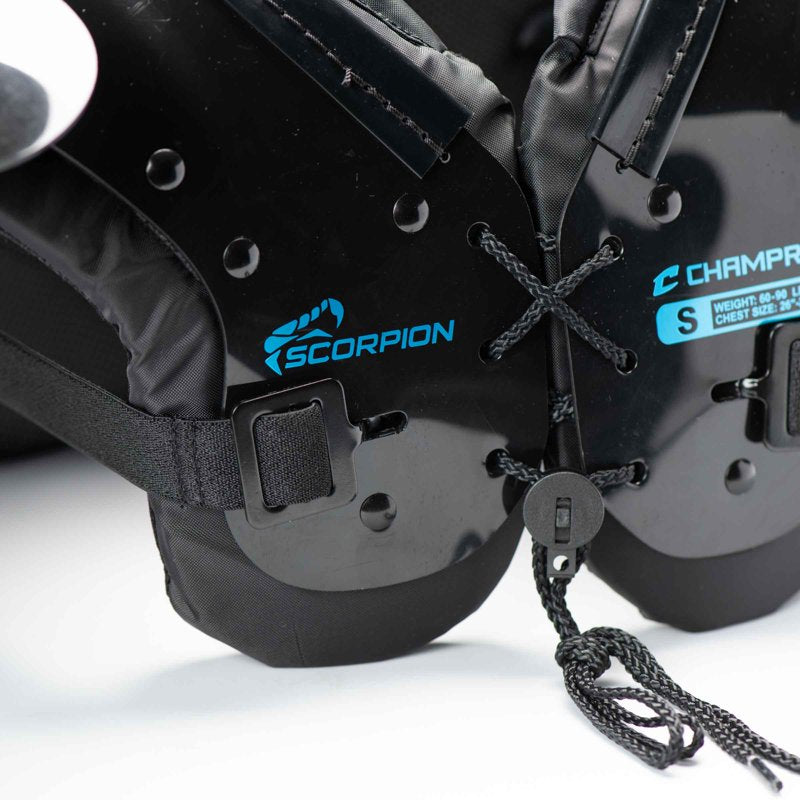 Youth Football Shoulder Pads with Impact Dispersal and Adjustable Straps