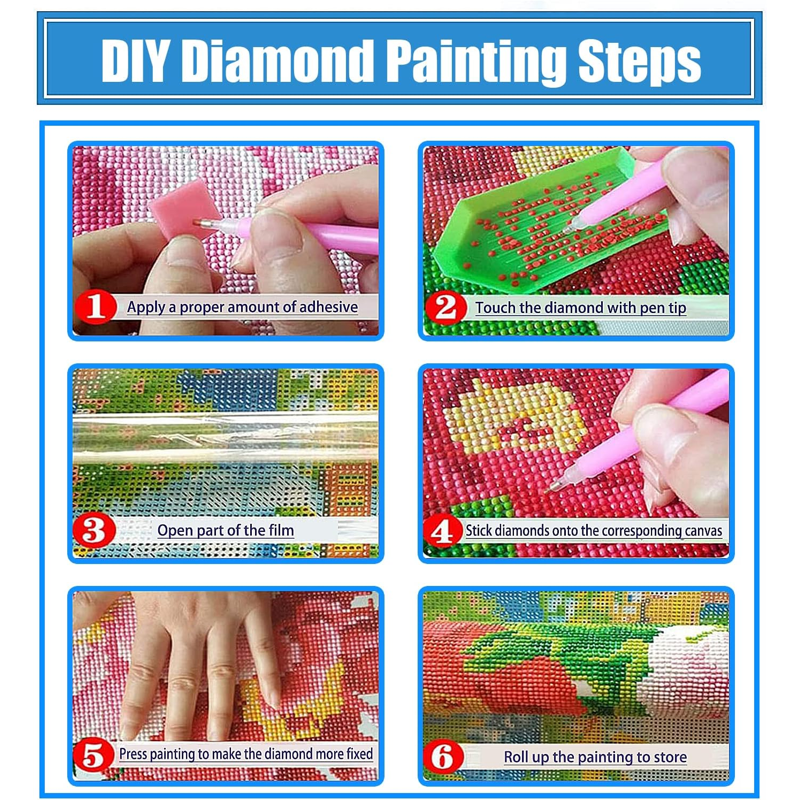 Diamond Painting Kit for Adults and Beginners - Farmhouse 5D Art with Gems, 12x16 Inch Wall Decor