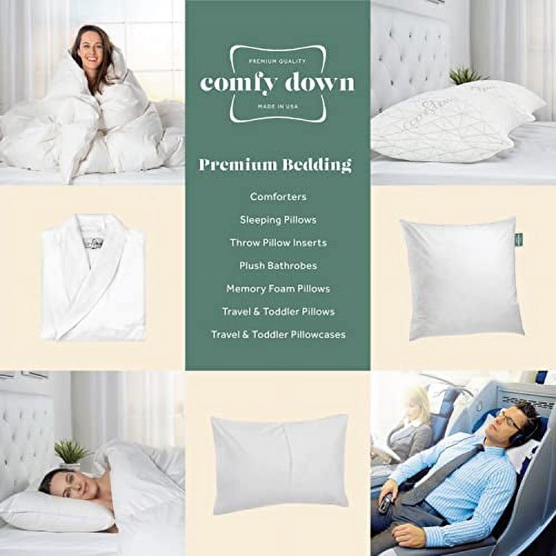 Down & Feather Fill Throw Pillow Inserts - Multiple Sizes & Shapes