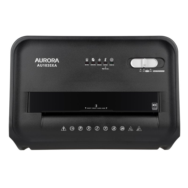 Aurora AU1035XA 10-Sheet Crosscut Paper and Credit Card Shredder with 4-Gallon Bin