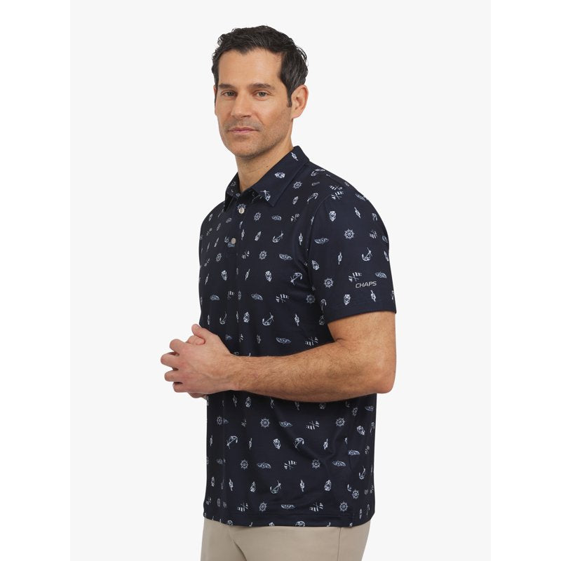 Men's Performance Golf Polo Shirt - Moisture-Wicking Knit Mesh