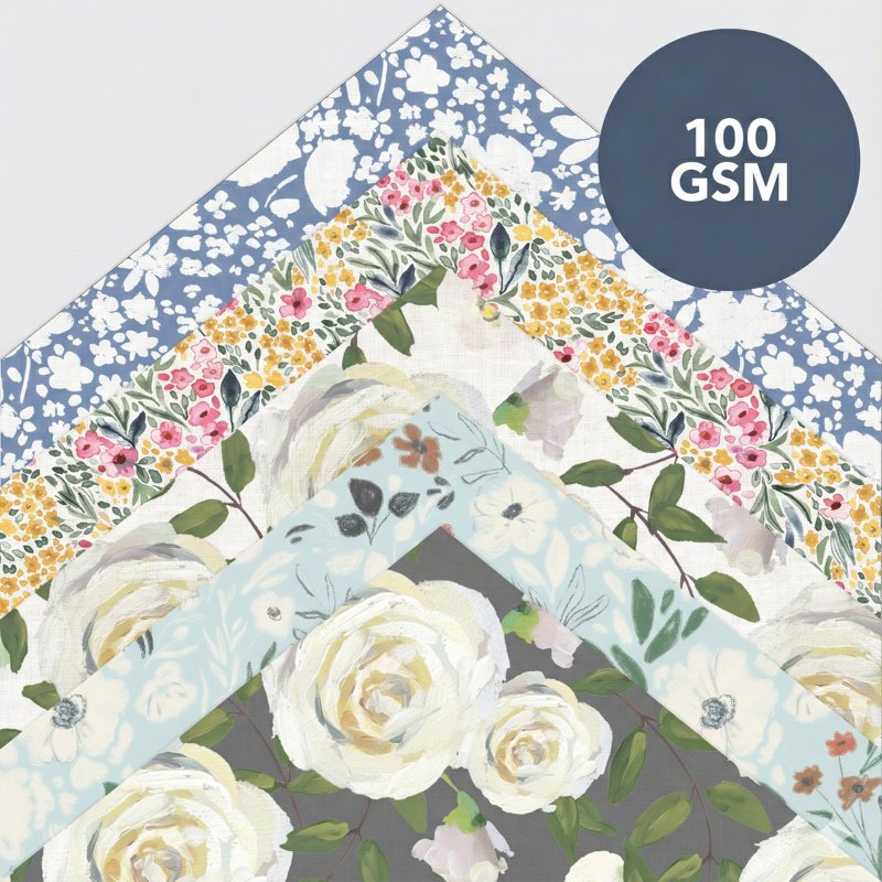 Floral Scrapbook Paper Pad - 50 Sheets, 25 Designs, 12x12 Inch