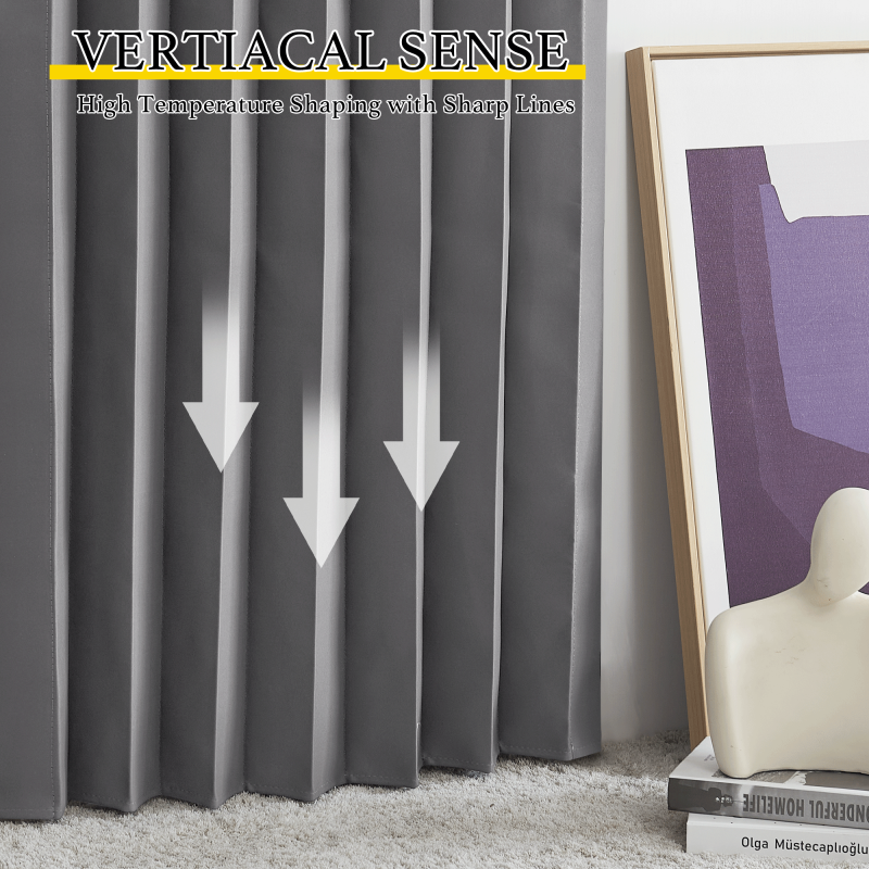 Blackout Door Curtain Room Divider Privacy Panel 50x63 Inches - Grey