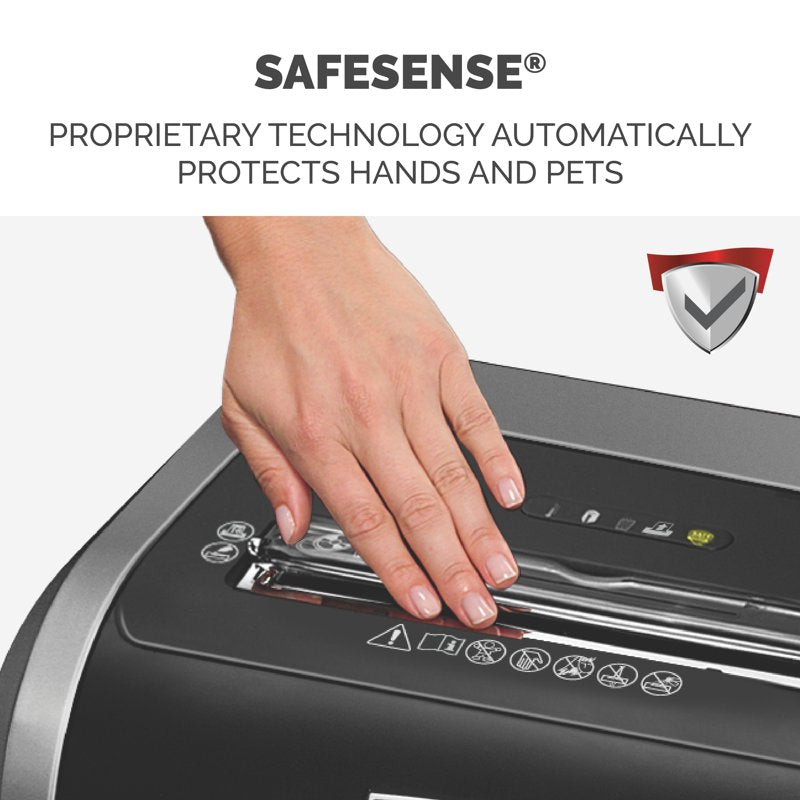 Jam-Proof Cross-Cut Paper Shredder 16-Sheet Capacity with Safety & Quiet Features
