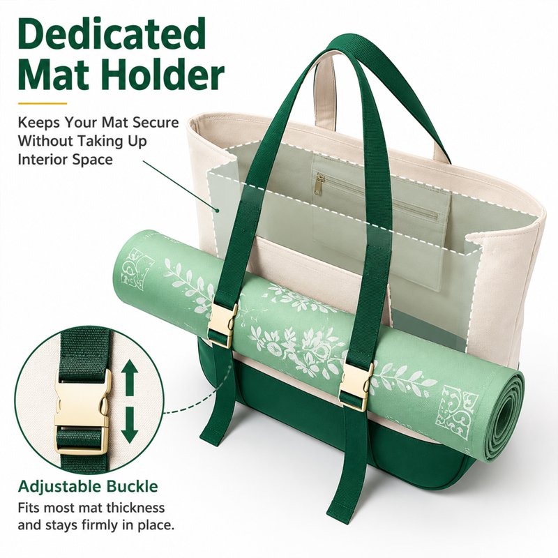 Mahjong Storage Bag Set with Canvas Tote, Tile Pouch & Rack - Travel Organizer