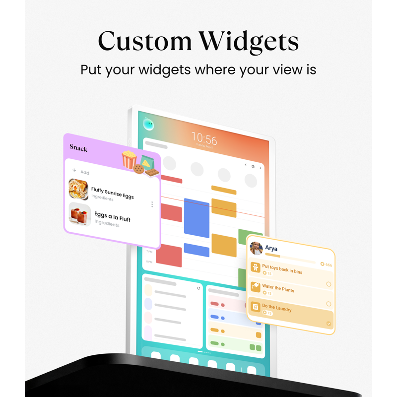 32-Inch Smart Digital Wall Calendar with Touch Screen & Chore Planner
