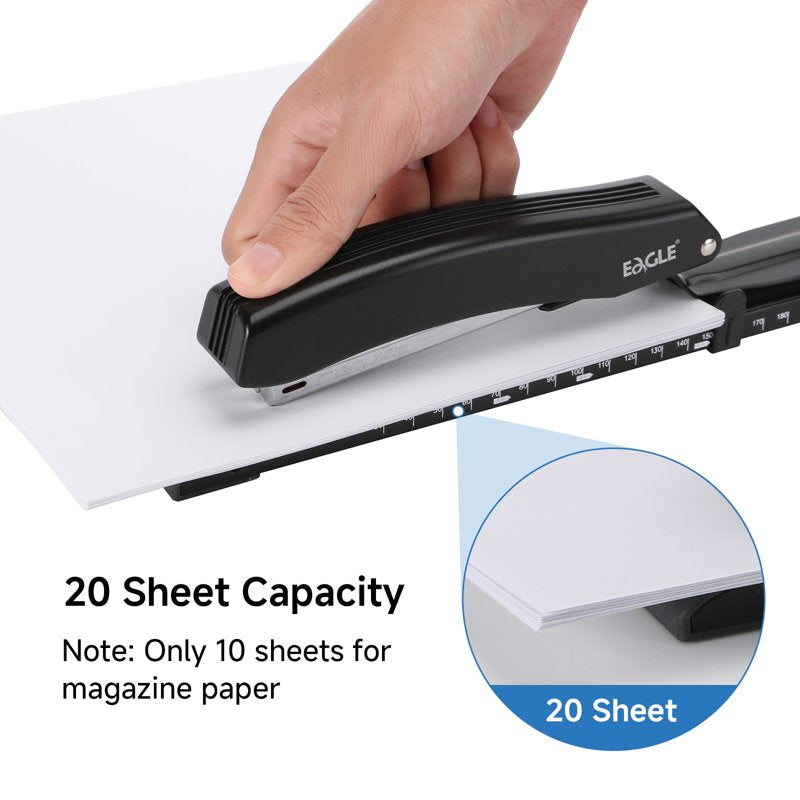 Heavy Duty Long Reach Stapler for Large Documents - 12-Inch, 10-Sheet Capacity