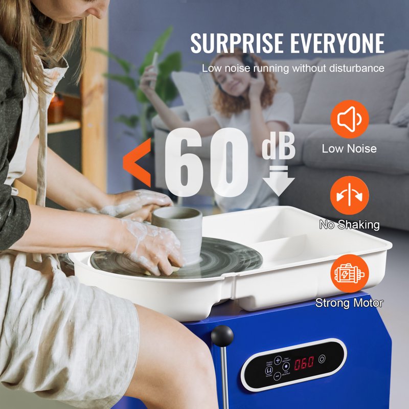 Pottery Wheel Machine 450W with LCD Touch Screen & Accessories for Adults and Beginners