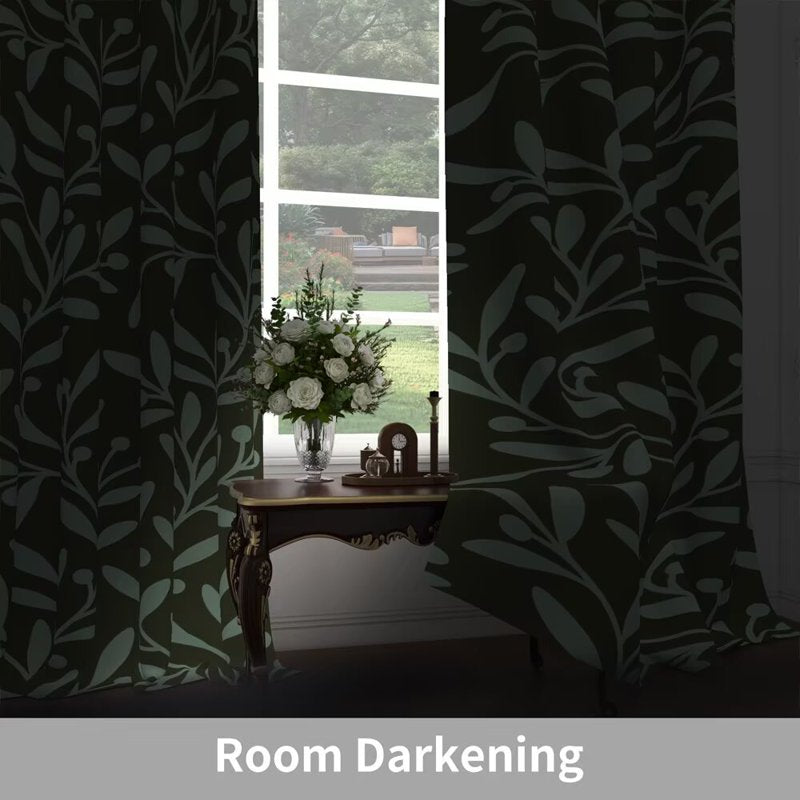 Room Darkening Blackout Curtains with Grommet Top - Insulated Window Drapes, 2 Panels Set