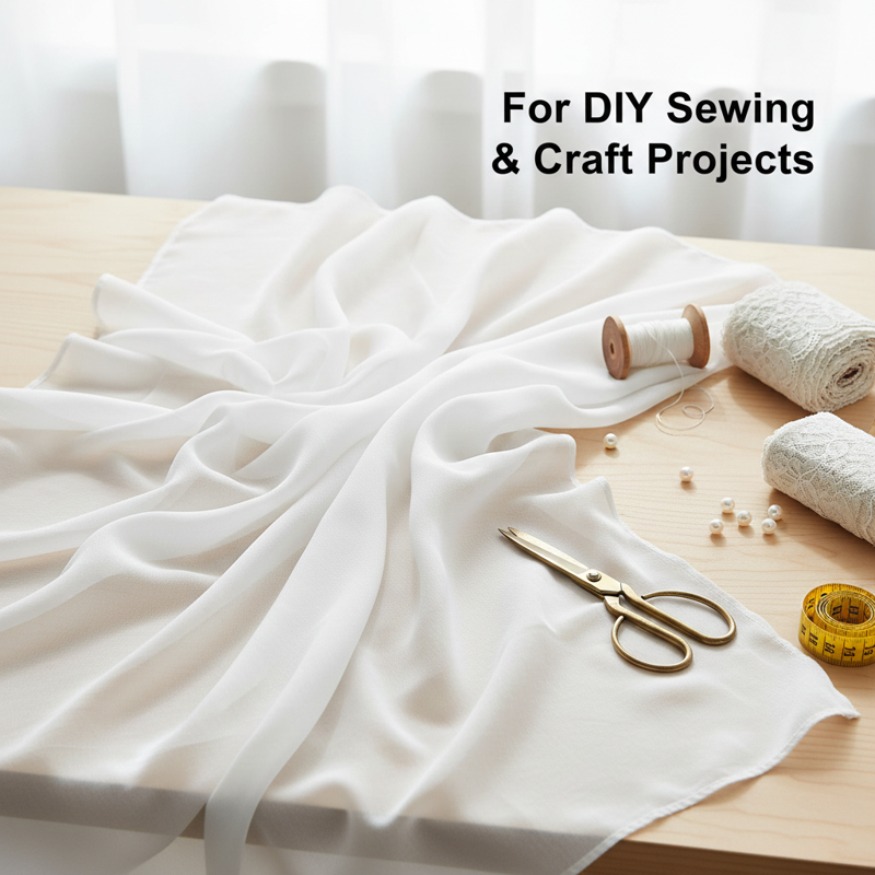 White Sheer Chiffon Fabric for Draping & Event Backdrops - 50 Yards