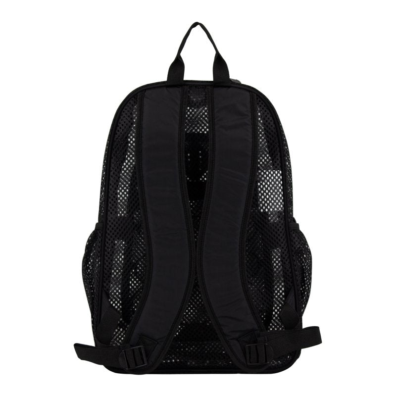 Mesh Backpack with Bungee Cord and Multiple Storage Compartments