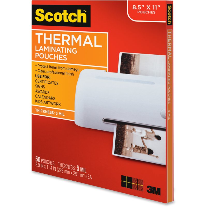 Thermal Laminating Pouches for 8.5x11 inch Documents - Pack of 1