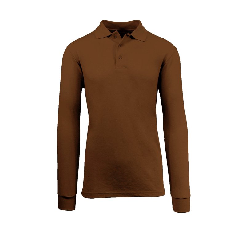 Men's Long Sleeve Polo Shirts - Breathable Cotton Blend, Tailored Fit
