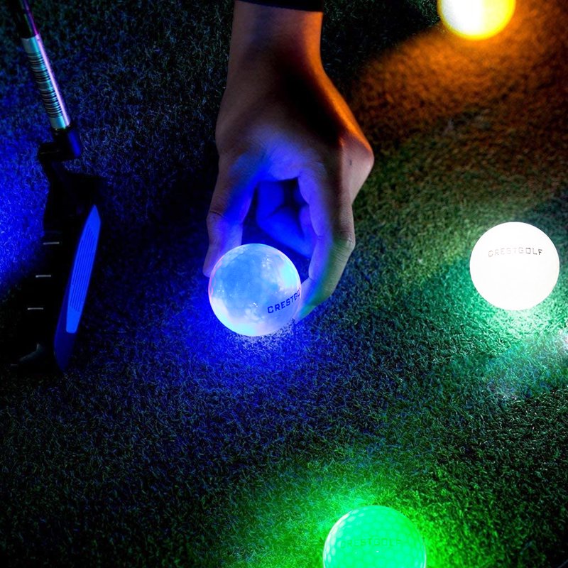 Glow in the Dark Golf Balls 6 Pack - LED Practice Golf Balls for Night Play
