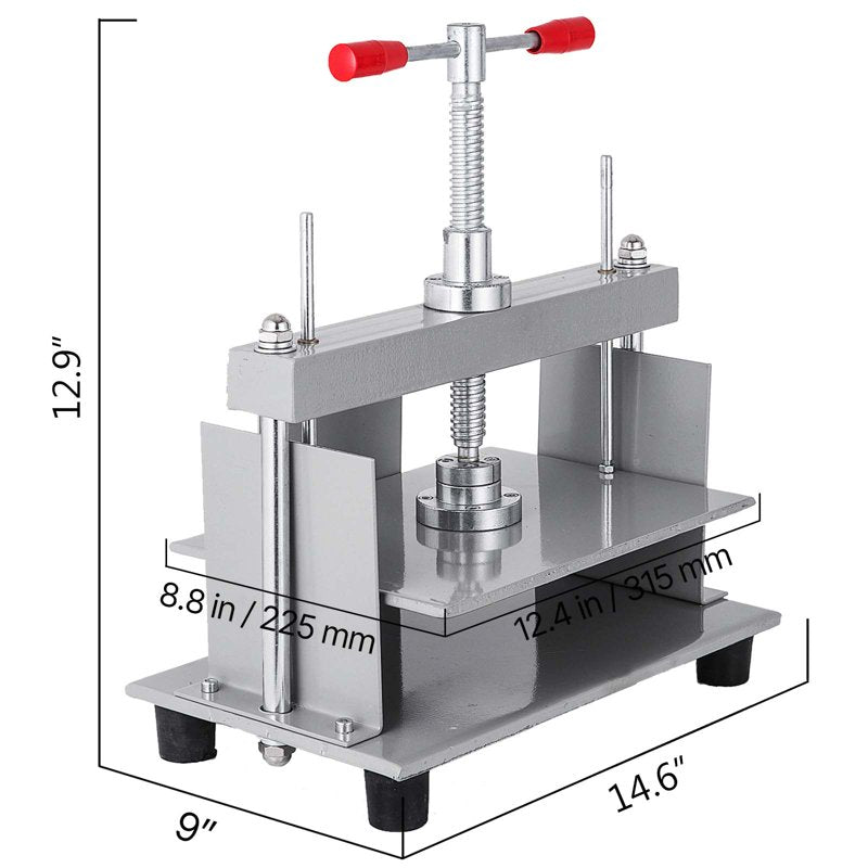 Manual Paper Press Machine 12x8.6 Inch for Bookbinding & Art Projects