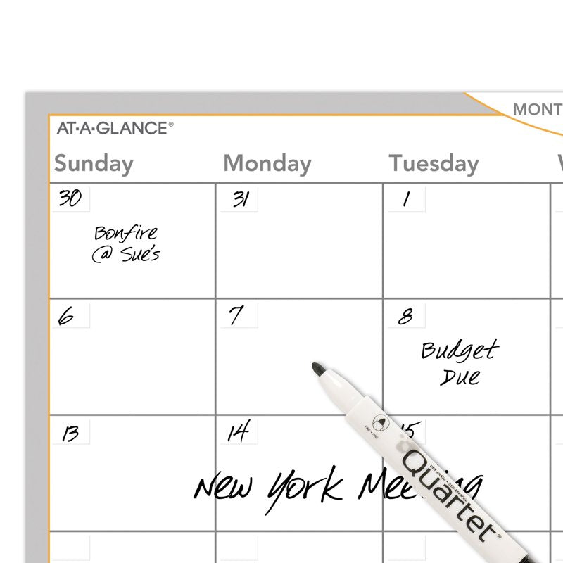 Large Undated Self-Adhesive Dry-Erase Wall Calendar for Planning