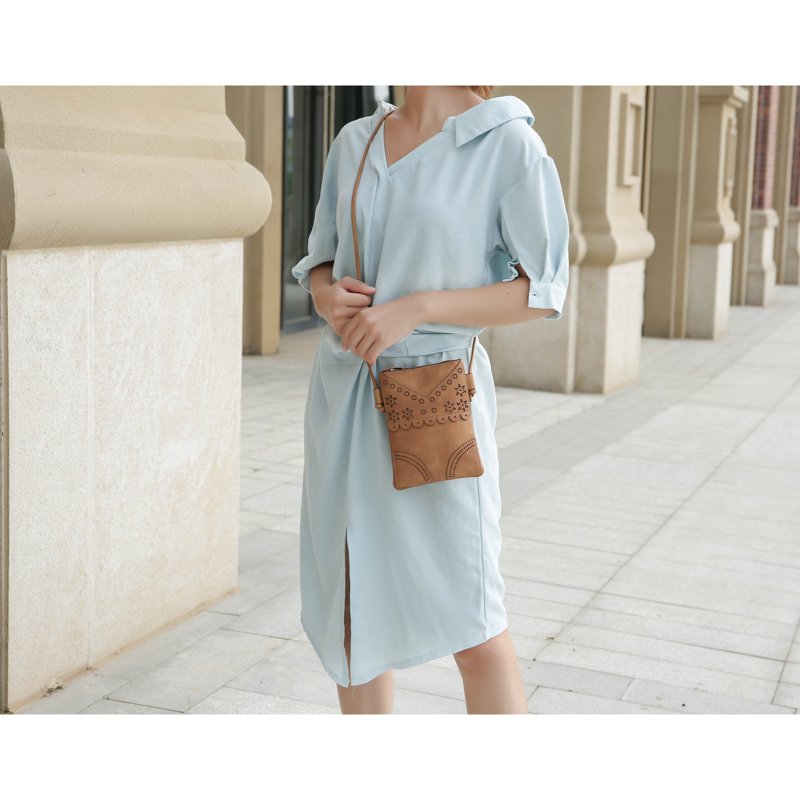Women's Crossbody Bag - Vegan Leather, Chic & Compact with Adjustable Strap