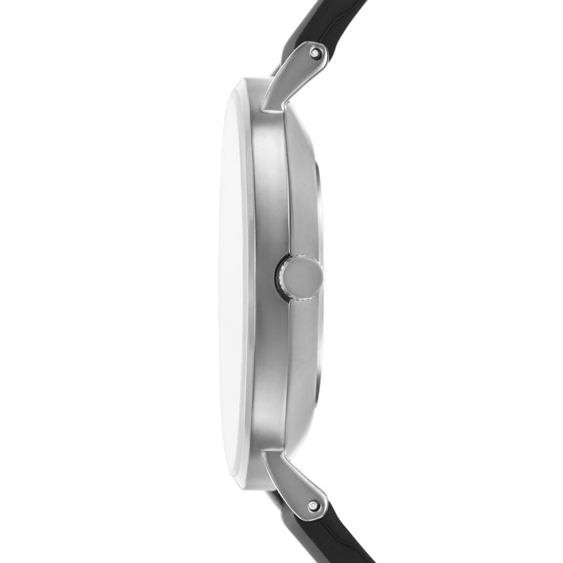 Silicone Strap Women's Wristwatch with Multi-Colored Dial - Silver Tone Case
