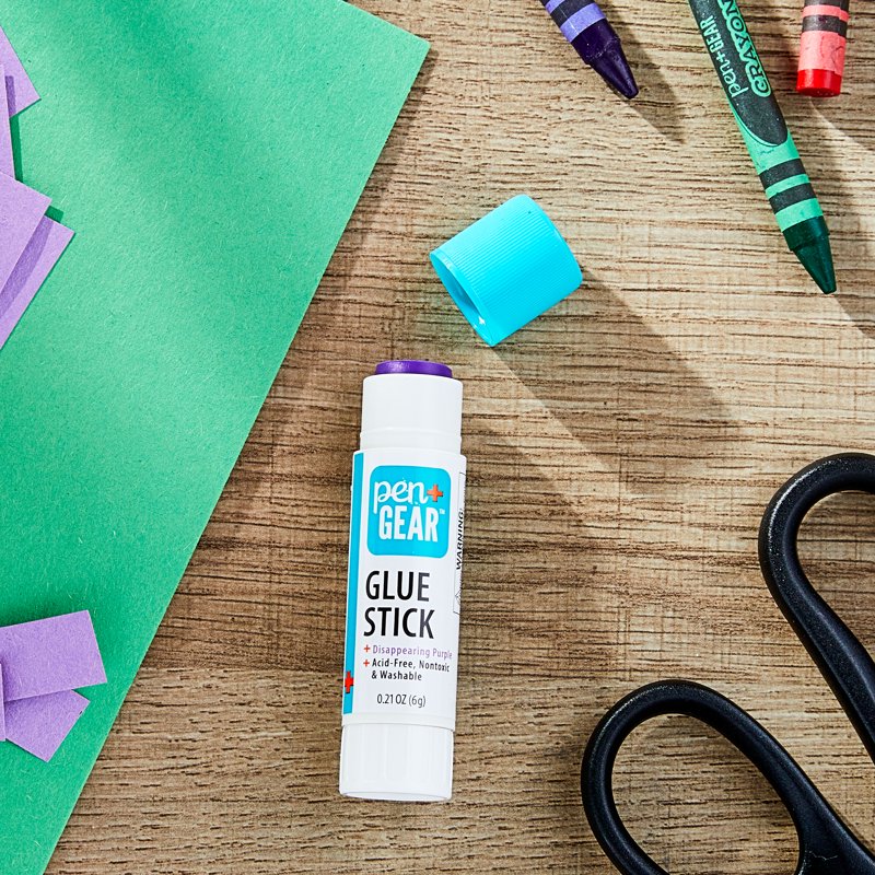 12 Pack Washable White Glue Sticks for Crafts & School Projects - 0.21 oz