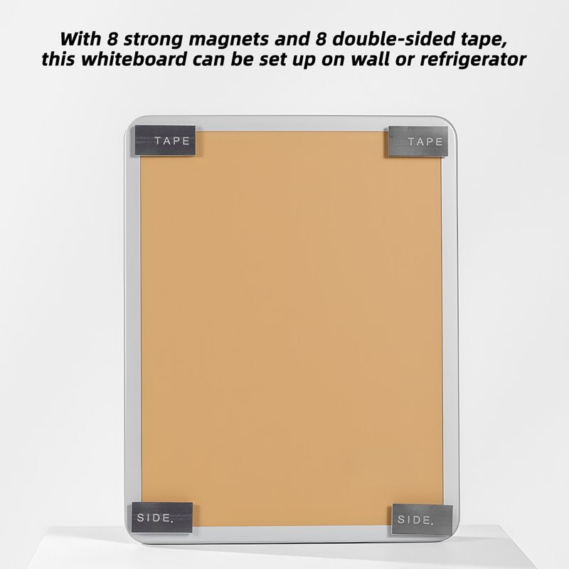 Magnetic Dry Erase Board Set - 11x14 Inch White, Green, Pink - 2 Pack with Markers & Magnets