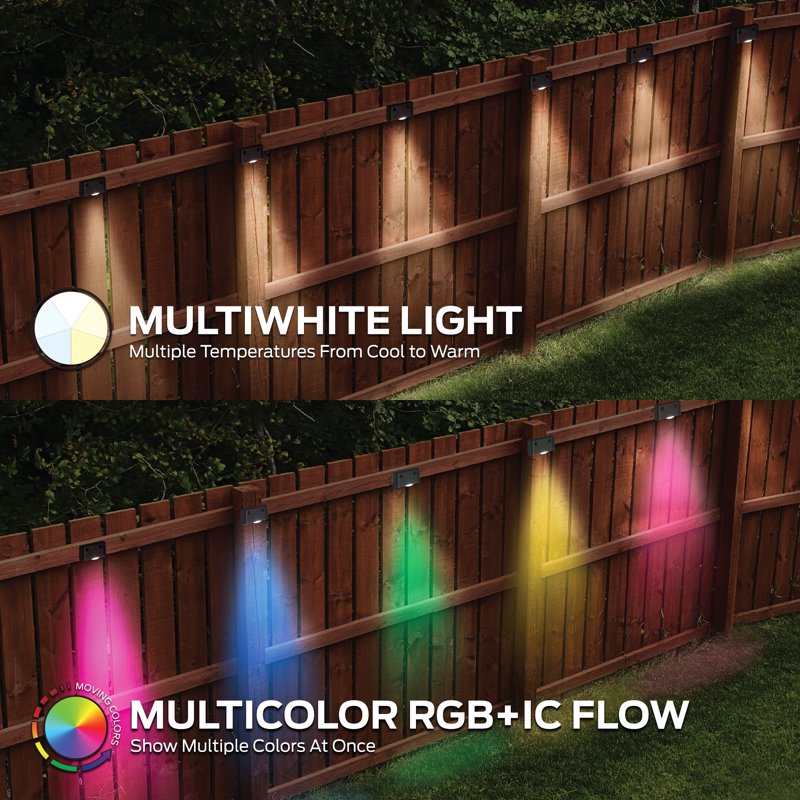 50ft RGBIC+WW Outdoor Deck & Fence LED Lights - Wi-Fi & Voice Control