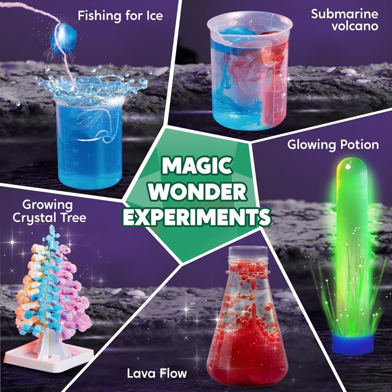 Kids STEM Science Kit with 50+ Chemistry Experiments - Educational Learning Toy for Ages 8-12