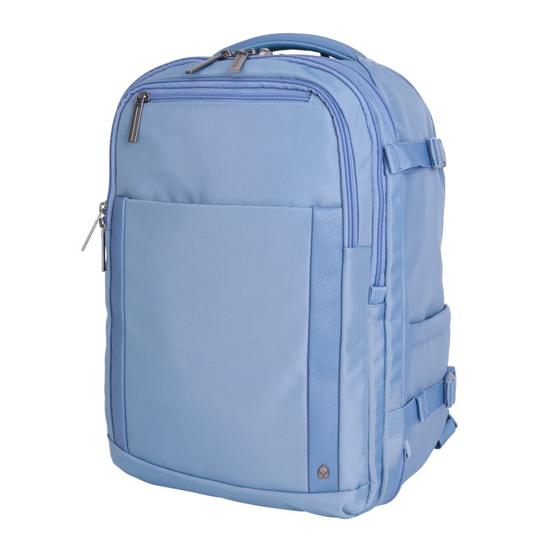 18-Inch Nylon Travel Backpack with Laptop Sleeve & Multiple Compartments