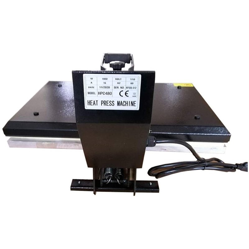 Manual Sublimation Heat Press Machine 16x24 Inch Flat Clamshell for T-Shirts & Crafts