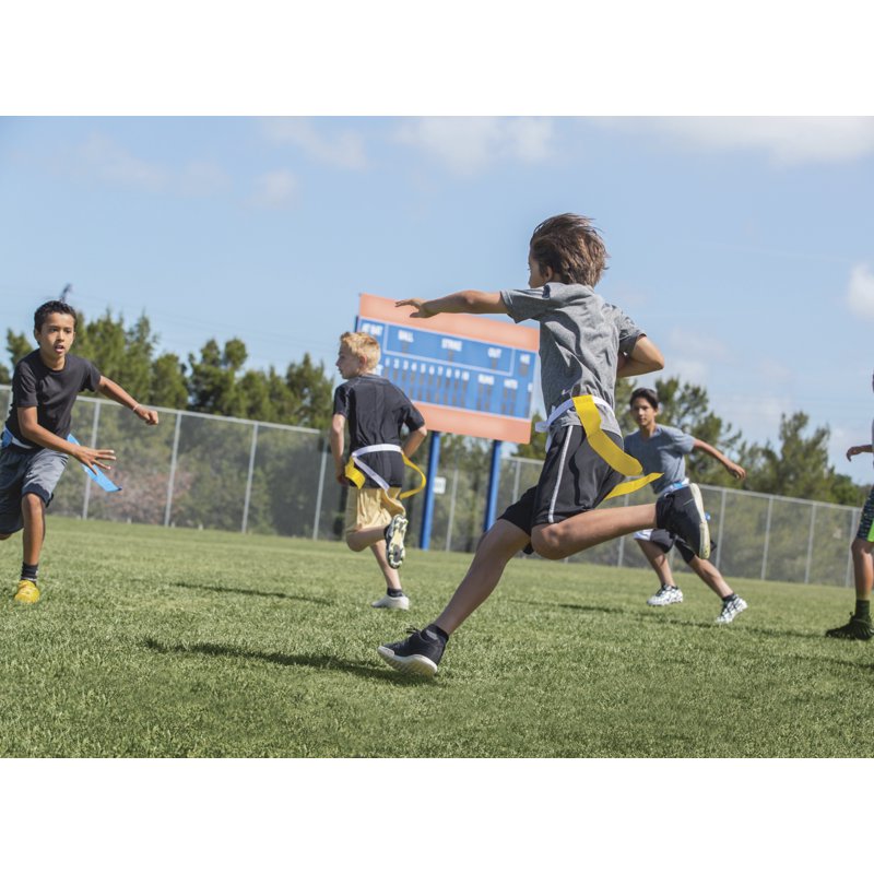 10-Man Flag Football Set with Belts, Flags, Cones & Rules for Kids & Adults