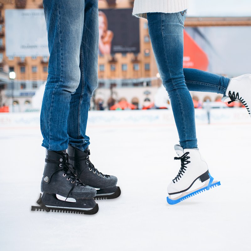 Adjustable Ice Skate Blade Guards Set - Protects Hockey & Figure Skates