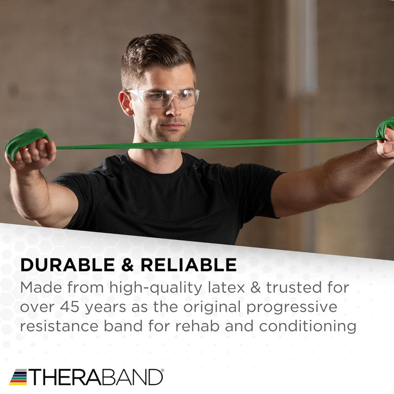 Resistance Bands Level 4 Heavy Green 5ft Workout & Rehab Bands - 15 Pack