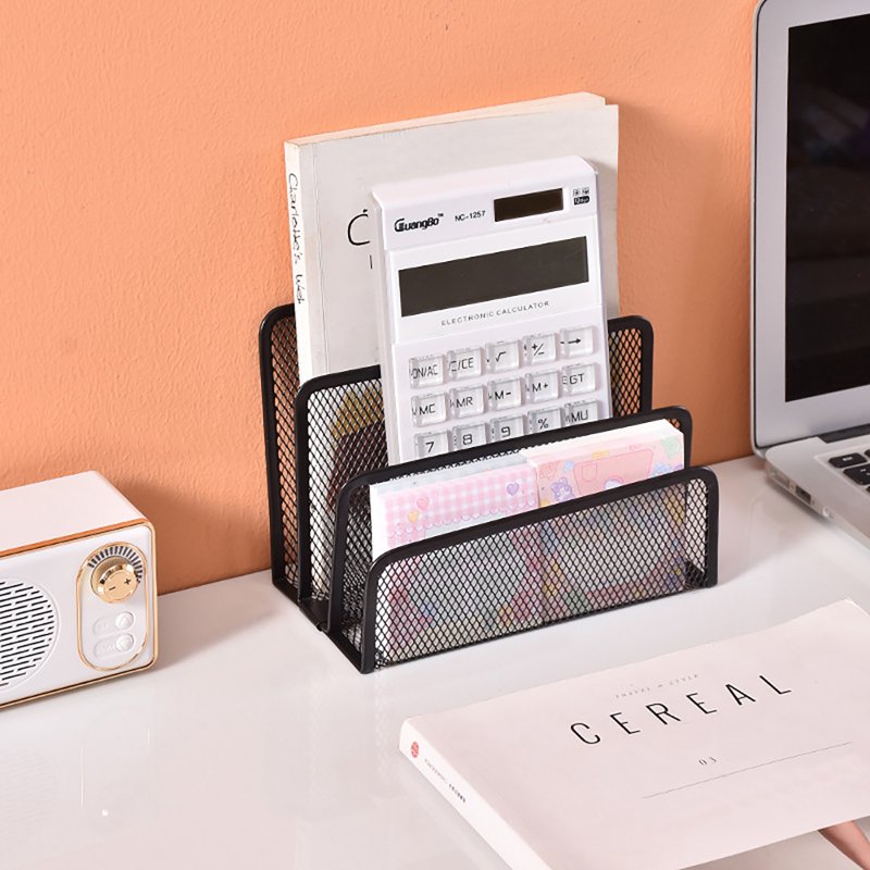 Desk Mail Organizer 2 Pack Metal Mesh Letter Holders for Home Office